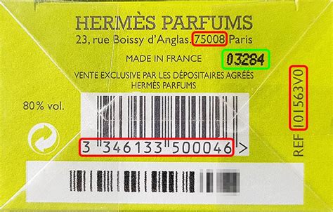 hermes perfume decode batch numbers|hermes perfume by batch code.